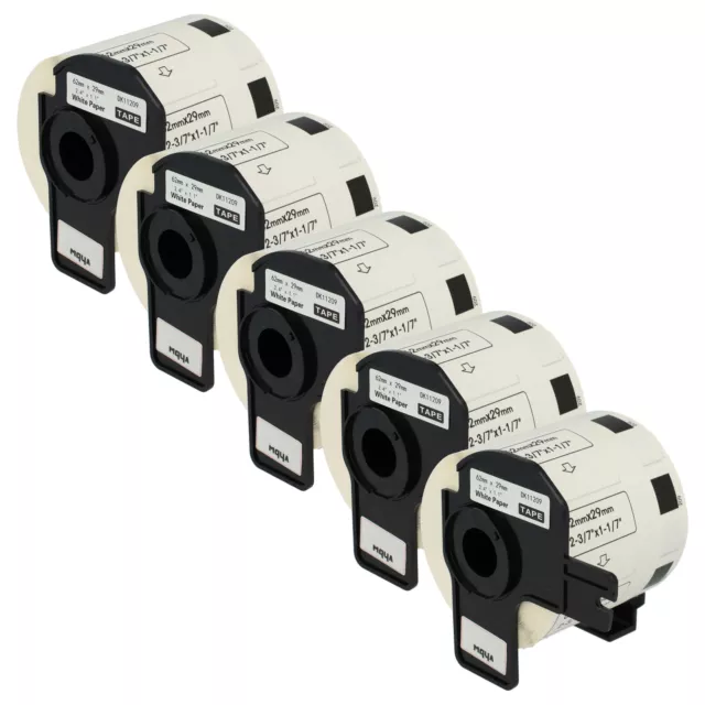 5x rouleaux d'étiquettes compatible avec Brother PT QL720NW