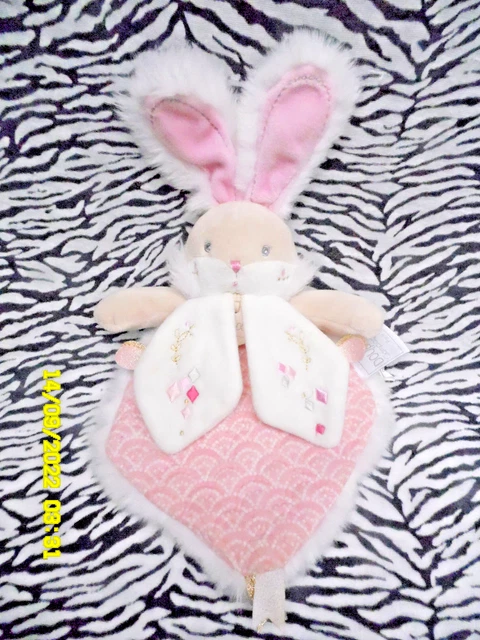 🐞/ Doudou Et Compagnie Lapin De Sucre Blanc Rose 32Cm Neuf