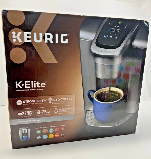 KEURIG KELITE SINGLE Serve KCup Pod Coffee Maker Brushed Silver