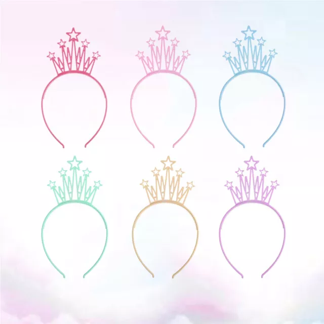 12 Pcs Girls Hair Christmas Hairbands Crown Shaped Accessories