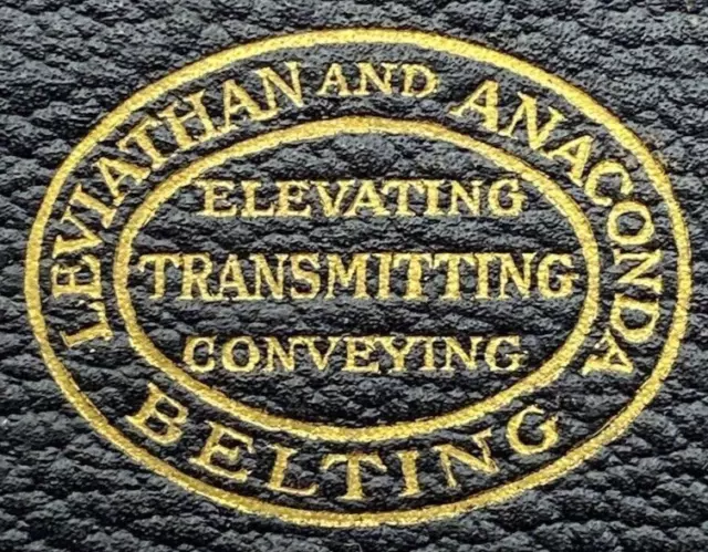 1910s Leviathan and Anaconda Conveyor Belt Philadelphia Penn Leather Card Holder