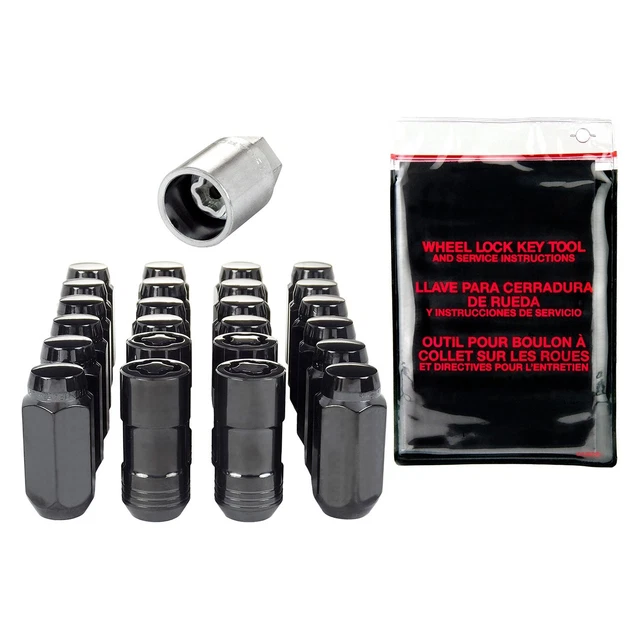 For Chevy Silverado 3500 01-05 Lug Wheel Installation Kit Chrome Black Cone Seat