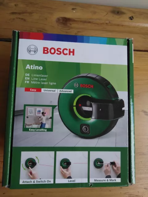 Bosch Mètre Laser Ligne Atino (Portée 1,5 M, Mise À Niveau Horizontale Et Vertic