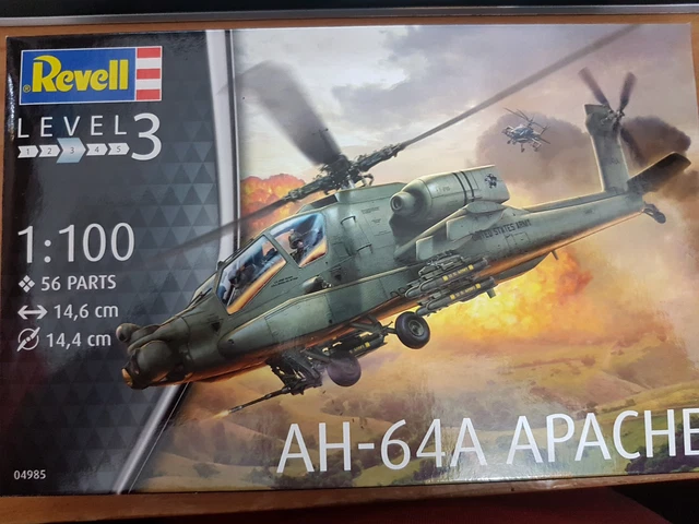 Maquette Revell AH-64 Apache 1/32 - Hélicoptère USA - Neuf Sous Boîte
