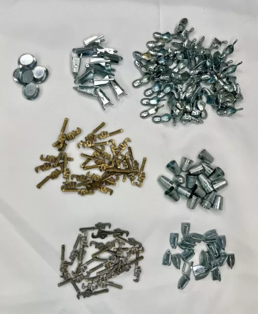 Metal Board Game Pieces/Tokens Monopoly Clue Lot of 171 Thimble Iron Wrench Shoe