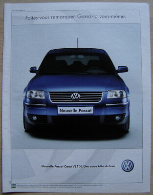 Publicité Papier Voiture Volkswagen Passat C.L 55kw Am91 De 1990 