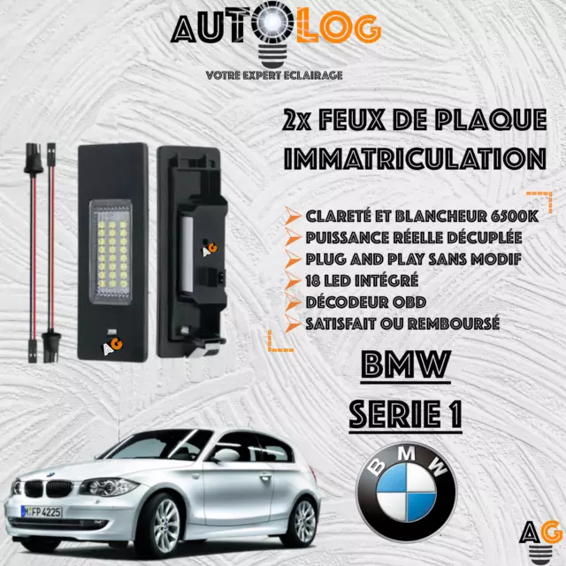 ✳️ 2x Feux de plaque d'immatriculation LED BMW SERIE 1 E81 / E87 ✳️