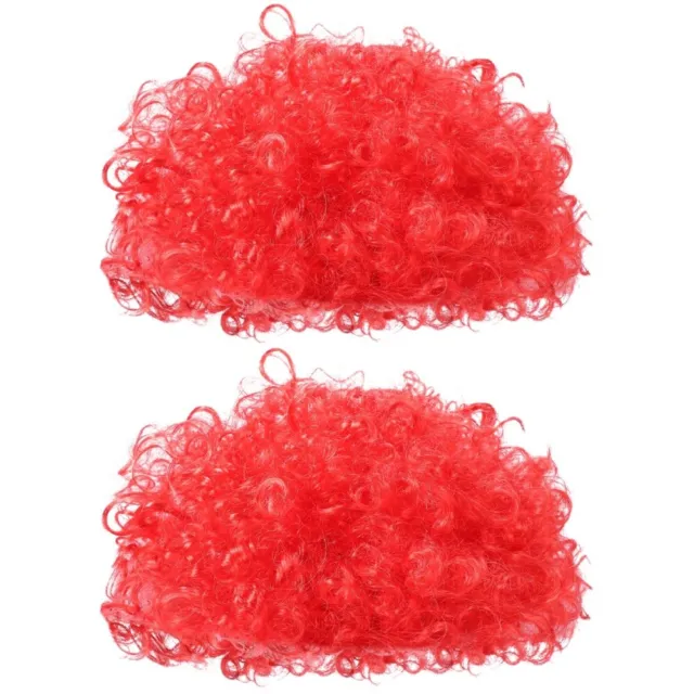 2 Pack Hair for Cosplay Clown Afro Wig Headwear Pennywise Funny Man Headgear