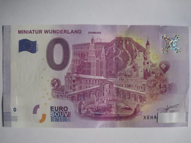 0 Euro Souvenirschein Miniatur Wunderland, 2018-4, XEHA, billet touristique