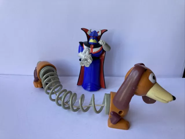 2 McDonalds Happy Meal Toy 2000 Walt Disney Toy Story Character Figures Dog Zurg