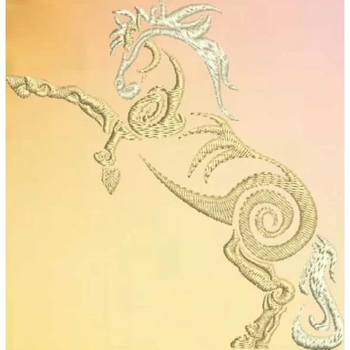 Embroidered Ladies T-Shirt - Tribal Horse S1-05 Sizes S - XXL