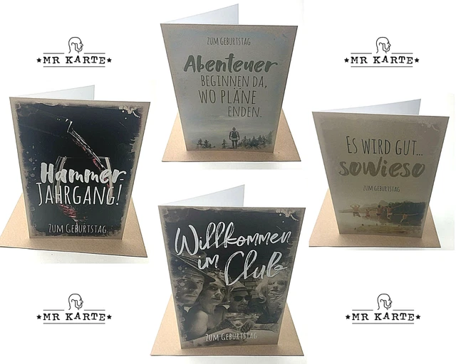 LUSTIGE GEBURTSTAGSKARTE KARTE Geburtstag mit Spruch Hammer Jahrgang