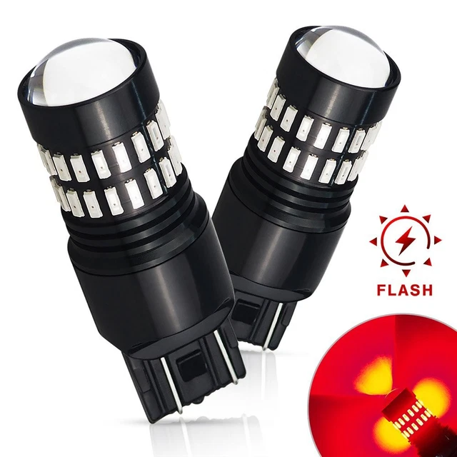 7443 7444 LED Brake Light Bulb Red Strobe Flash for Toyota 4Runner Camry 07-2017
