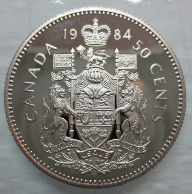1984 Canada 50 Cents Proof Half Dollar Heavy Cameo Coin