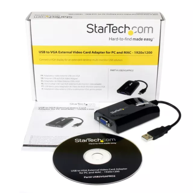 StarTech USB auf VGA externer Multi-Monitor-Videoadapter - USB2VGAE2 BRANDNEU IN VERPACKUNG