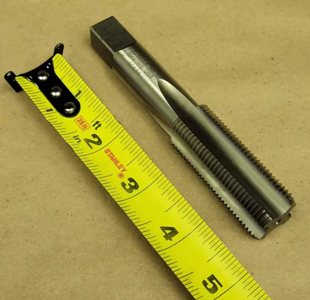 Greenfield 7/8-14 Nf Hs Plug Tap, Gh4, A0694, Straight 4 Flute, 4-3/4" Oal