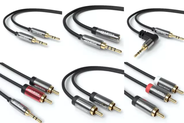 Audiokabel Aux Kabel Verlängerung 3,5mm Klinke Cinch RCA Stereo Audio Subwoofer