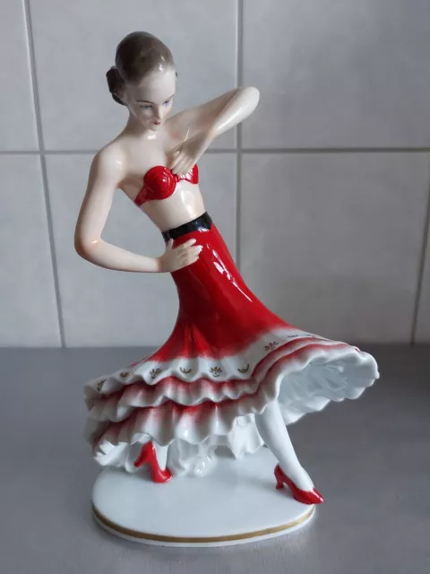 Sitzendorf-~Porzellanfigur -~Flamenco Tänzerin -~