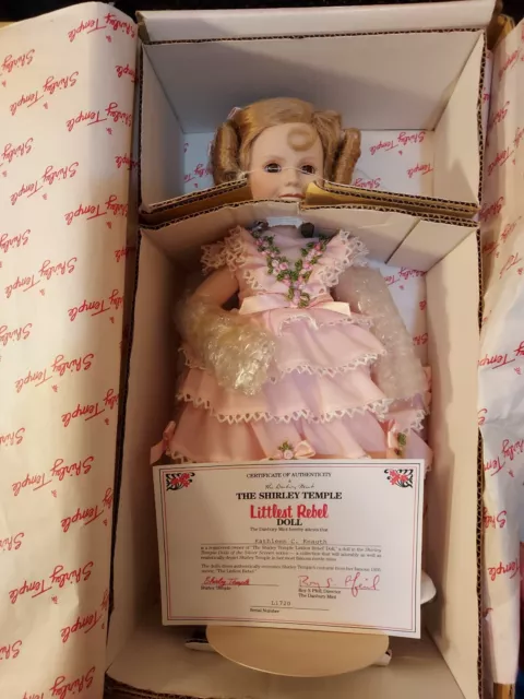 DANBURY MINT SHIRLEY TEMPLE DOLL "Littlest Rebel" Dolls of the Silver Screen.14"
