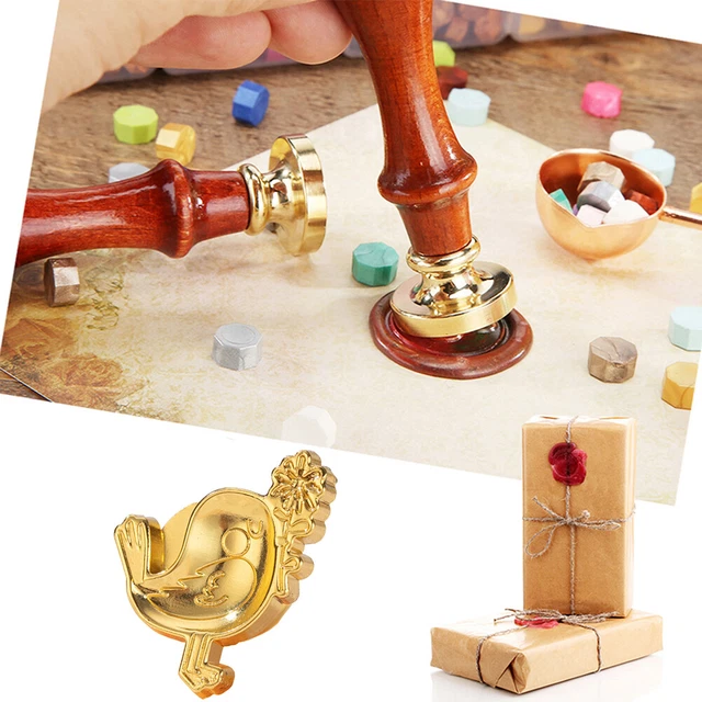 Special-shaped Fire Paint Head Retro 3D Relief Stamps Head for Wedding Card (I)