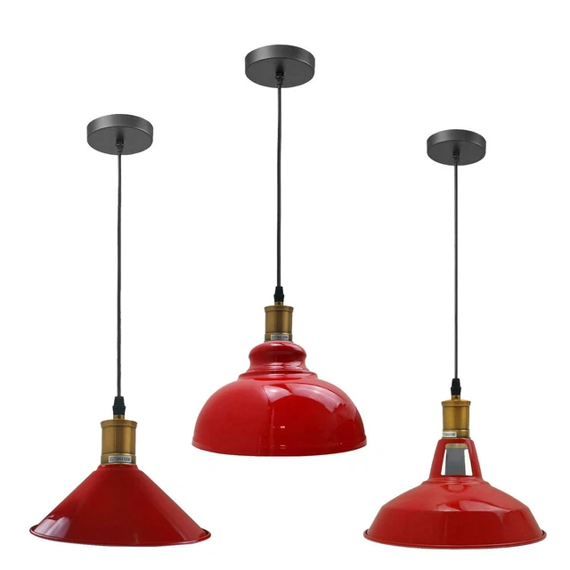 LED_Sone Suspension Métal Vintage Réglable - Lampe E27 Pour Salon, Chambre Enfant (Blanc Chaud/Froid)