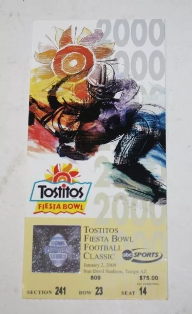 2000 FIESTA BOWL Ticket NEBRASKA CORNHUSKERS Tennessee Volunteers Vols Football 2000 FIESTA BOWL Ticket NEBRASKA CORNHUSKERS Tennessee Volunteers Vols Football