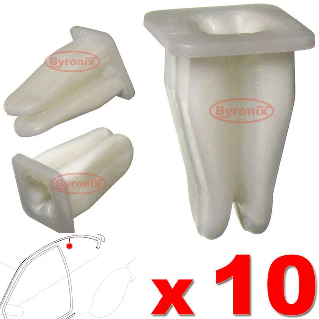 BMW E46 3 Coupe Roof Trim Grommets Expanding Nuts Top Moulding Rear