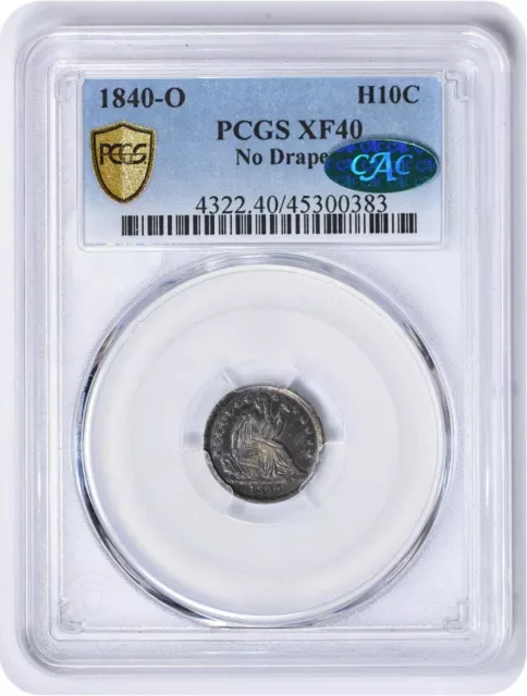 1840-O Liberty Seated Silver Half Dime No Drapery EF40 PCGS (CAC)