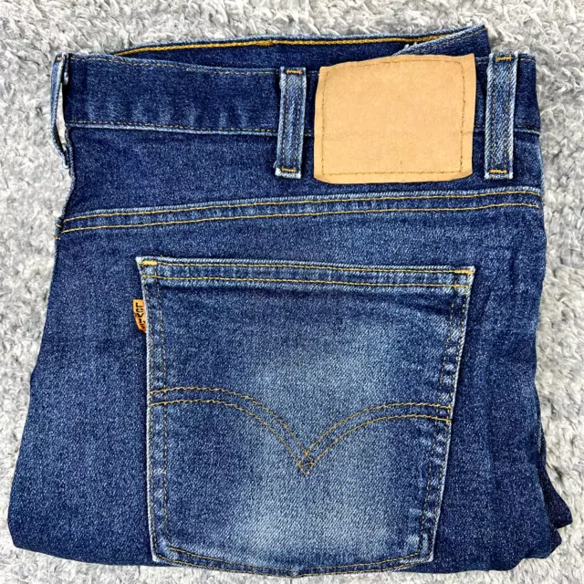 Vintage 1990S orange tab Levis 603 denim W36 L32 jeans relaxed blue medium wash