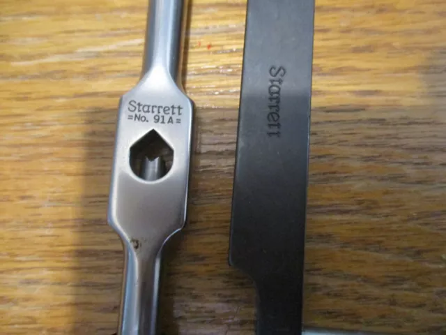 A+ LS STARRETT & CO. MACHINISTS TOOLS  1 NR MINT TAP WRENCH NO. 91A + other item