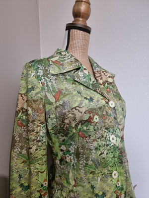 Magnifique Chemise Vintage Creation Yarda Imprimé Exceptionnel Japonisant