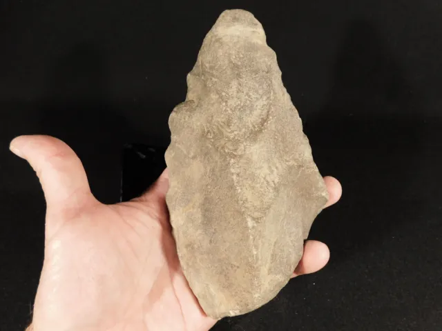 HUGE! One Million Year Old! Early Stone Age ACHEULEAN HandAxe From Mali 842gr