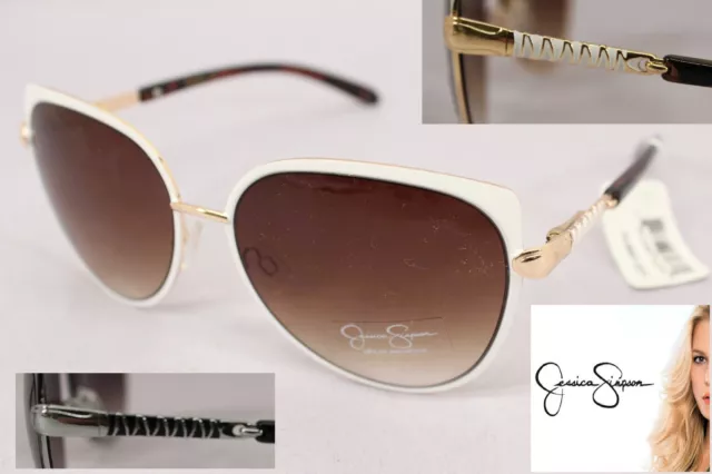 JESSICA SIMPSON Butterfly Designer Signature Sunglasses w/ Spring Hinges J5404