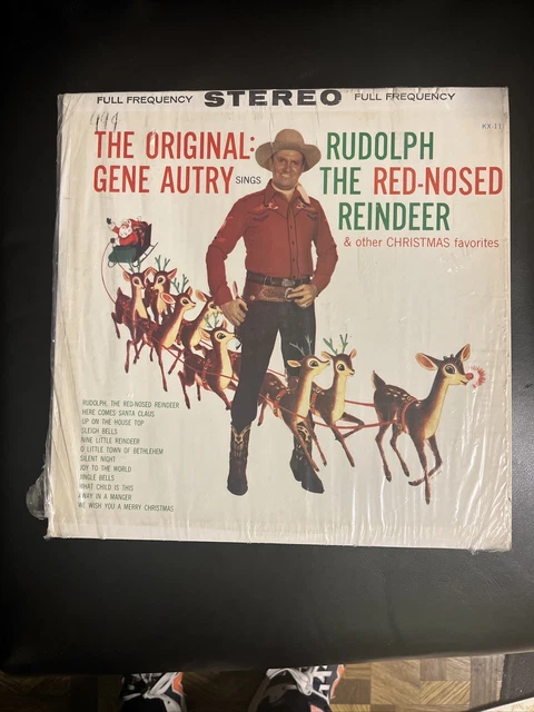 GENE AUTRY - Rudolph The Red Nosed Reindeer LP album disque rétréci ...