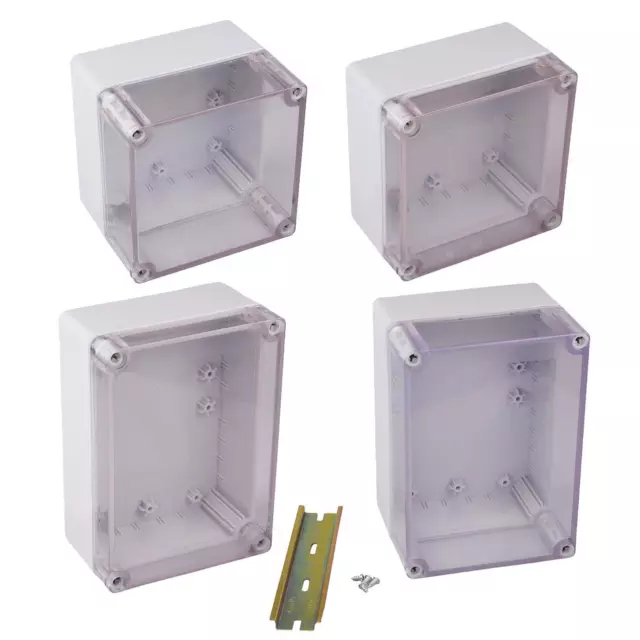 Hylec Grey Junction Box Enclosure Transparent Lid Electrical Waterproof IP66 ABS