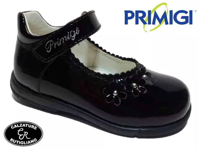 Primigi Scarpe Bambina Ballerine Vernice Nero Primi Passi Cinturino - 80150