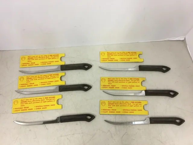 Vintage Shell Gas Oil Co Gasoline Promotional Advertising Knife Lot of 6 Promo