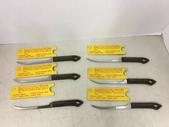 Vintage Shell Gas Oil Co Gasoline Promotional Advertising Knife Lot of 6 Promo