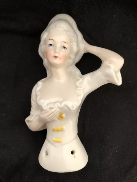 Vintage German Porcelain Pin cushion Half Doll 1930s no: 6347-9cm Tall-Antoinett