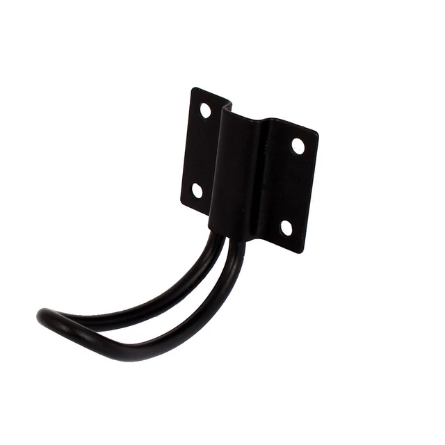 Bedroom Bathroom Clothes Hanging Wall Mounted Metal Single Hanger Hook Black