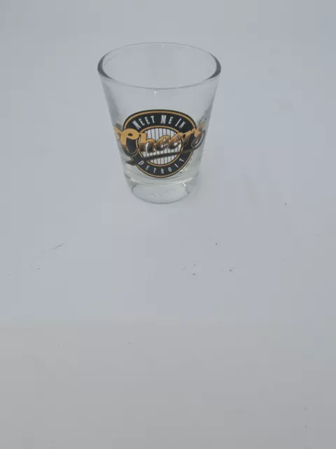 Vintage Cheers Meet Me In Detroit Collectible Shot Glass 2-1/4"