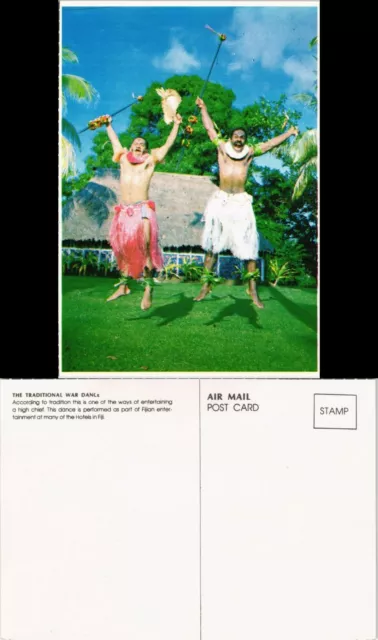 Fiji (Fidschi-Inseln) NATIVES TRADITIONAL WAR DANCE Einheimischer   1980