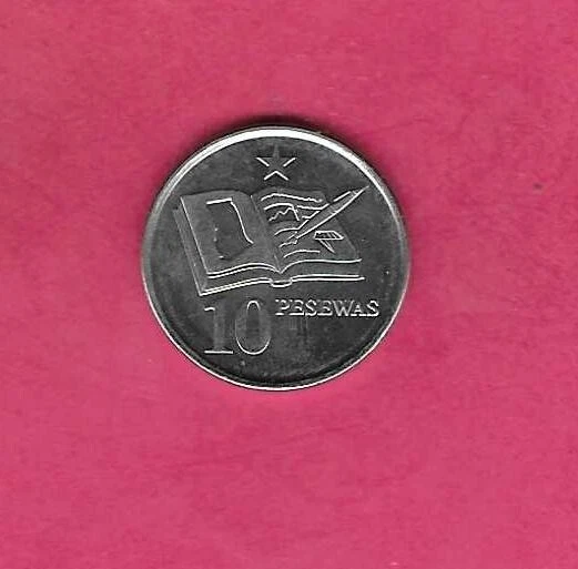 Ghana Km39 2016 Unc-Uncirculated Mint Modern 10 Pesewas Coin