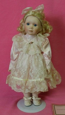 Franklin Heirloom Gold Standard 18" Porcelain Doll "Elizabeth" COA