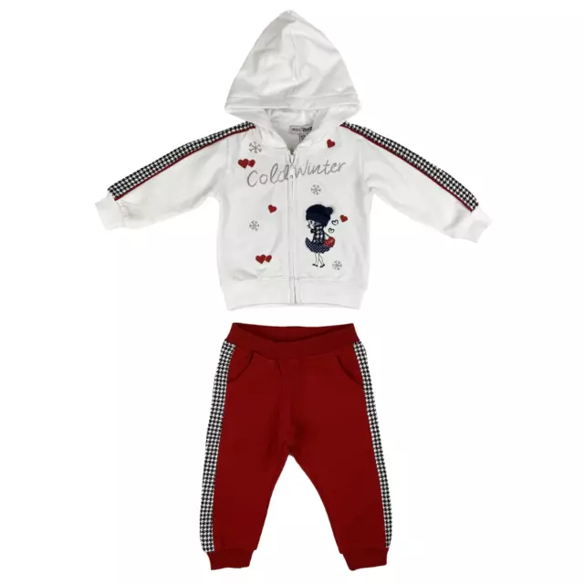 Tuta Felpa Cappuccio Zip Pantaloni Yours Culla Neonata 9/30 Mesi 100%Co - Ay1136