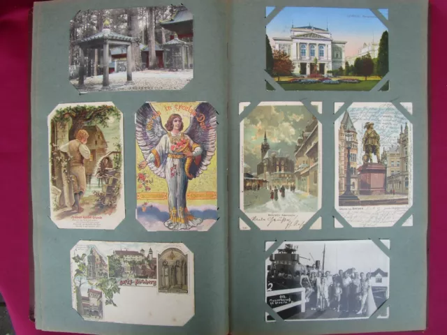 Über 100 Jahre altes Album mit 300 Ansichtskarten  ab 1905 Lot Sammlung!