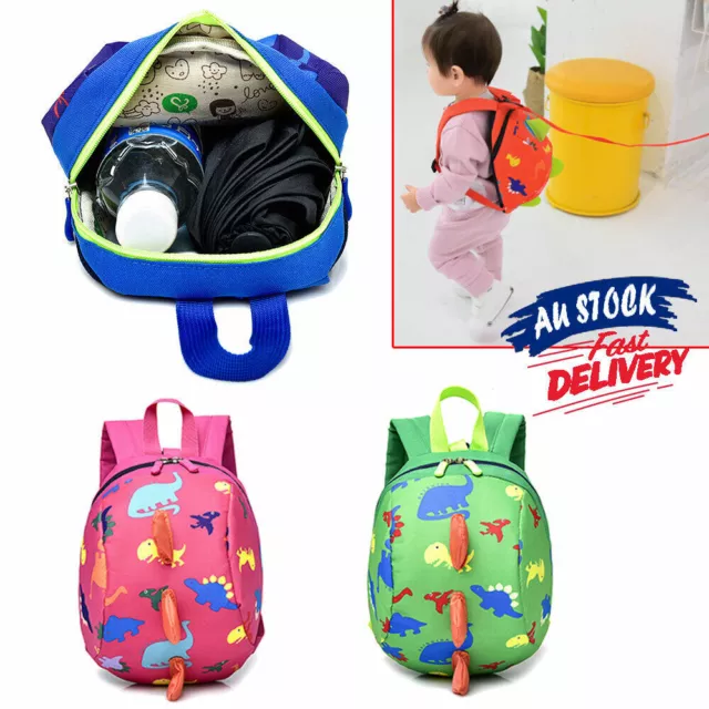 Cartoon with Strap Backpack for kids Bag Safety Harness Toddler Reins Dinosaur