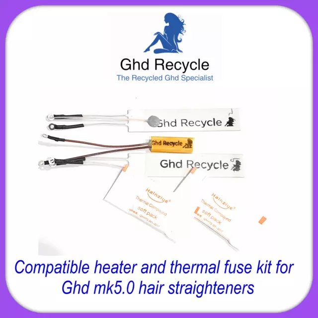 Ghd 70 ohm Heater Element Repair Kit Including Thermal Fuse, Thermistor & Paste