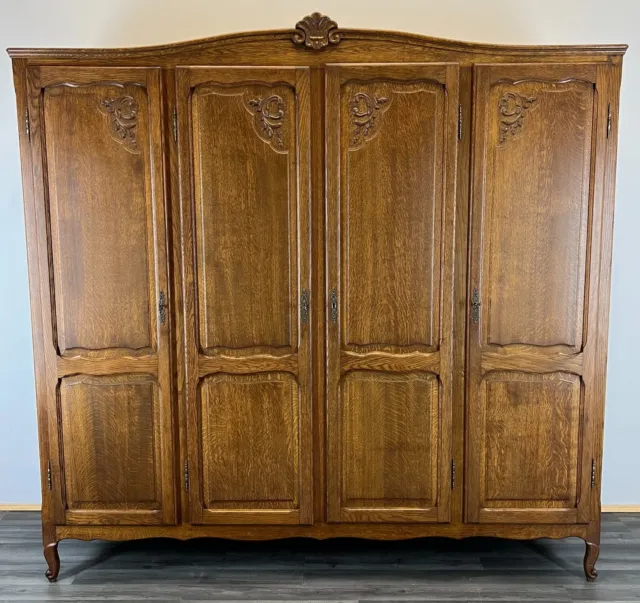 Amazing French Carved 4 door Armoire Wardrobe (LOT 2778)