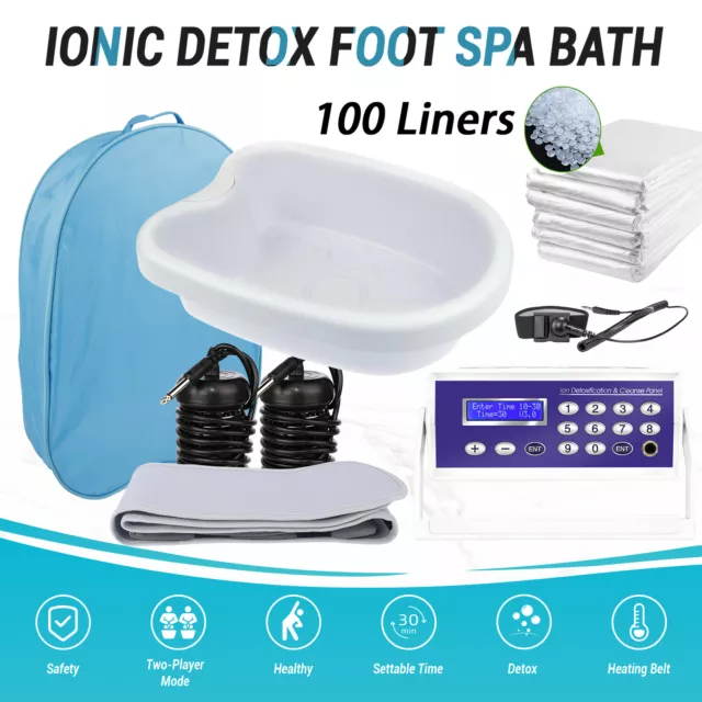 Durable Ionic Foot Bath Detox Machine for Home Health w/ Storage Bag +100 Liners